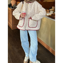 Women's Fall Winter Classic Loose Fitted Zipper Jacket跨跨境