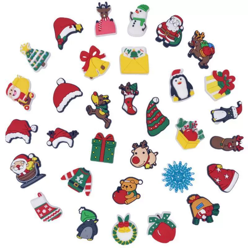 Рождественские аксессуары для поделок ПВХ мягкий мультяшный съемный декоративный туфли с отверстиями с пряжкой Цветочная обувь аксессуары в наличии оптом