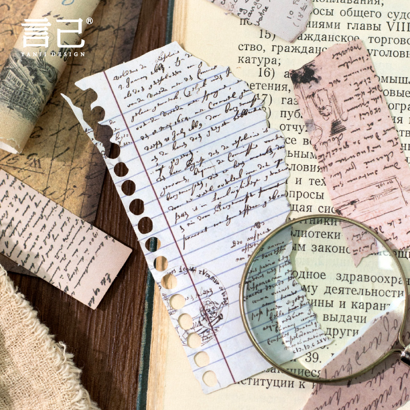 Detalles de la serie de pegatinas retrógradas retrógradas inglesas cuentas de mano diy pegatinas decorativas de fondo