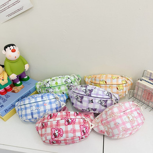 Children's Waist Bag Cute Sanrio Cartoon Anime Girl Chest Bag Fashionable High-Looking Children's Shoulder Crossbody Bag