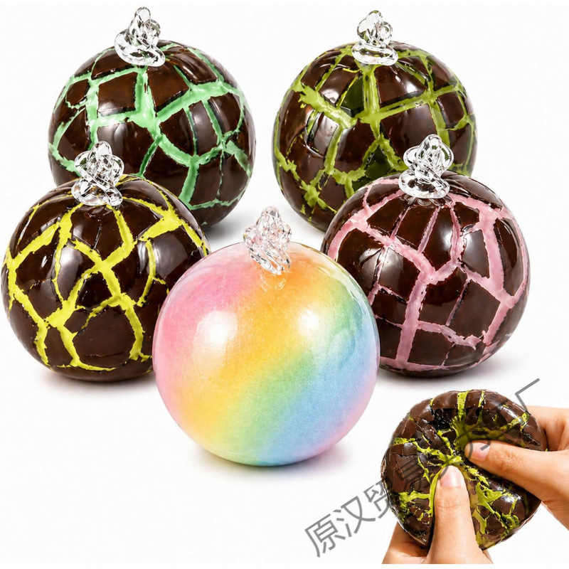 Cross-Border New Product: Wax-Like, Crackable, Soft and Crunchy Chocolate Soft Balls, Designed as a Stress-Relief Squeeze Toy
