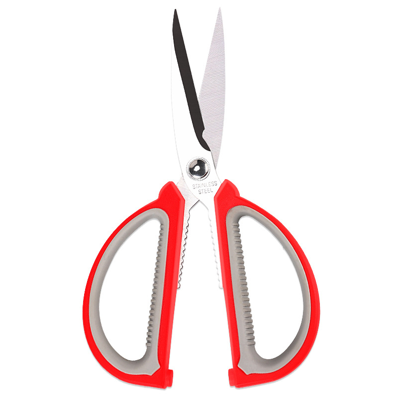 Tijeras de acero inoxidable poderosas tijeras de flores tijeras de cocina tijeras de acero inoxidable tijeras de costura tijeras de coser tijeras de mango de Goma doméstica tijeras