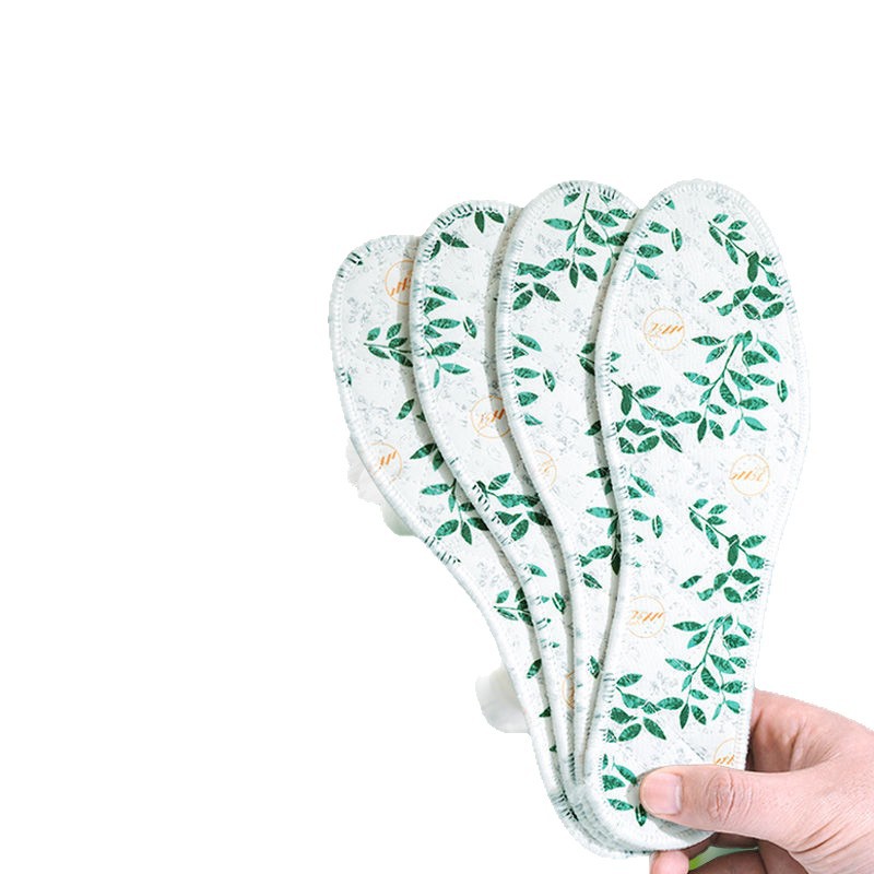 Plantillas antiodorificantes de té blanco para mujeres transpirables, absorción de sudor, limpieza de olor, bordes para hombres, desodorificantes de verano, cómodos, no deslizantes, frescos, descalzos.