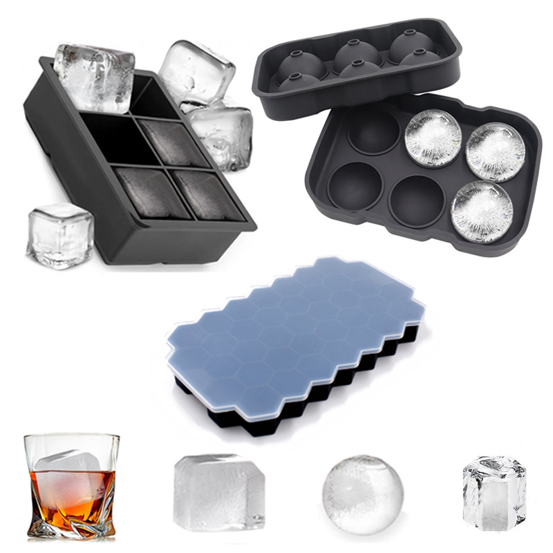 Cross-border silicone ice cube summer DIY ice cube film household homemade easy demoulding ice cube ice ball mold wholesale