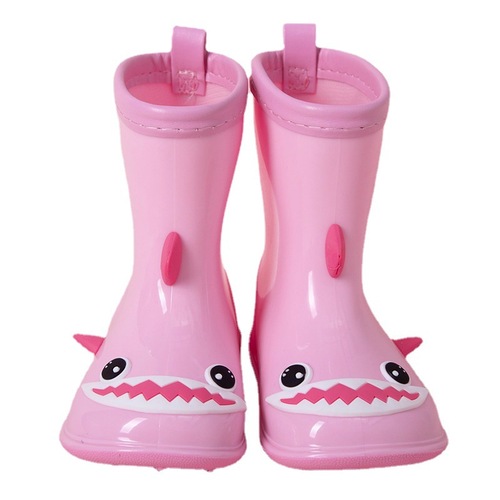 3D Cartoon Shark Children's Rain Boots Girls Baby Non-Slip Rain Boots Children's Toddlers Cute Water Shoes Children's Rubber Shoes