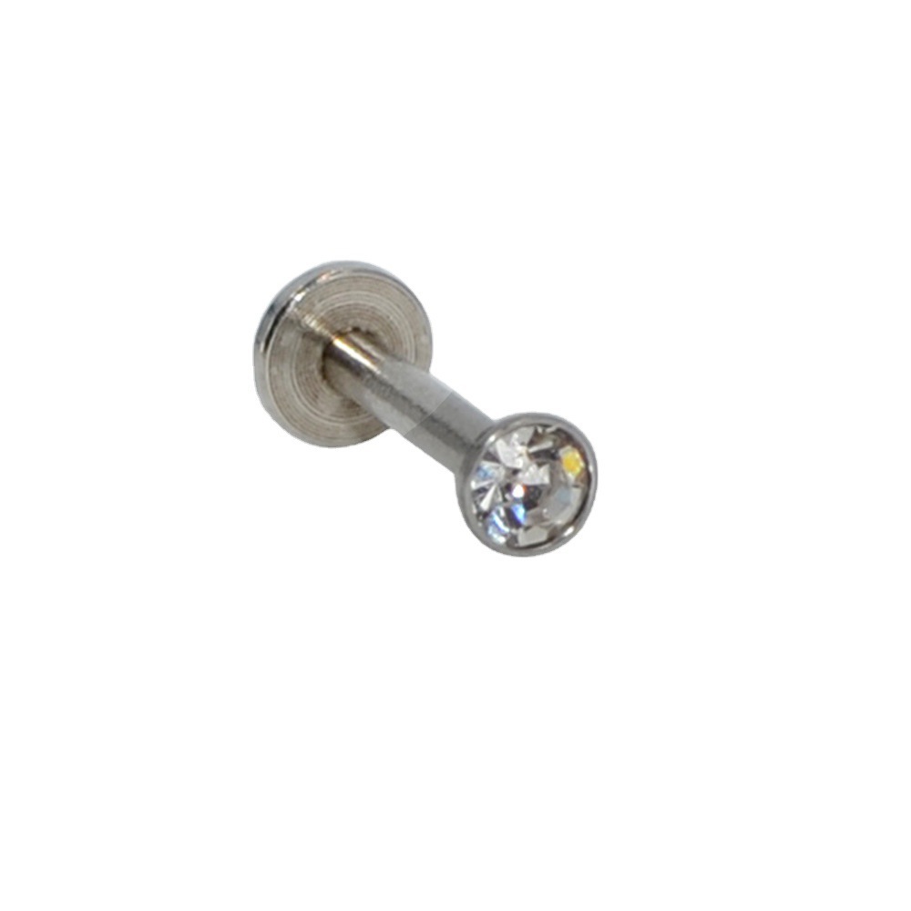 Personalized Stainless Steel Nose Piercing Stud With Rhinestone_voghion.com