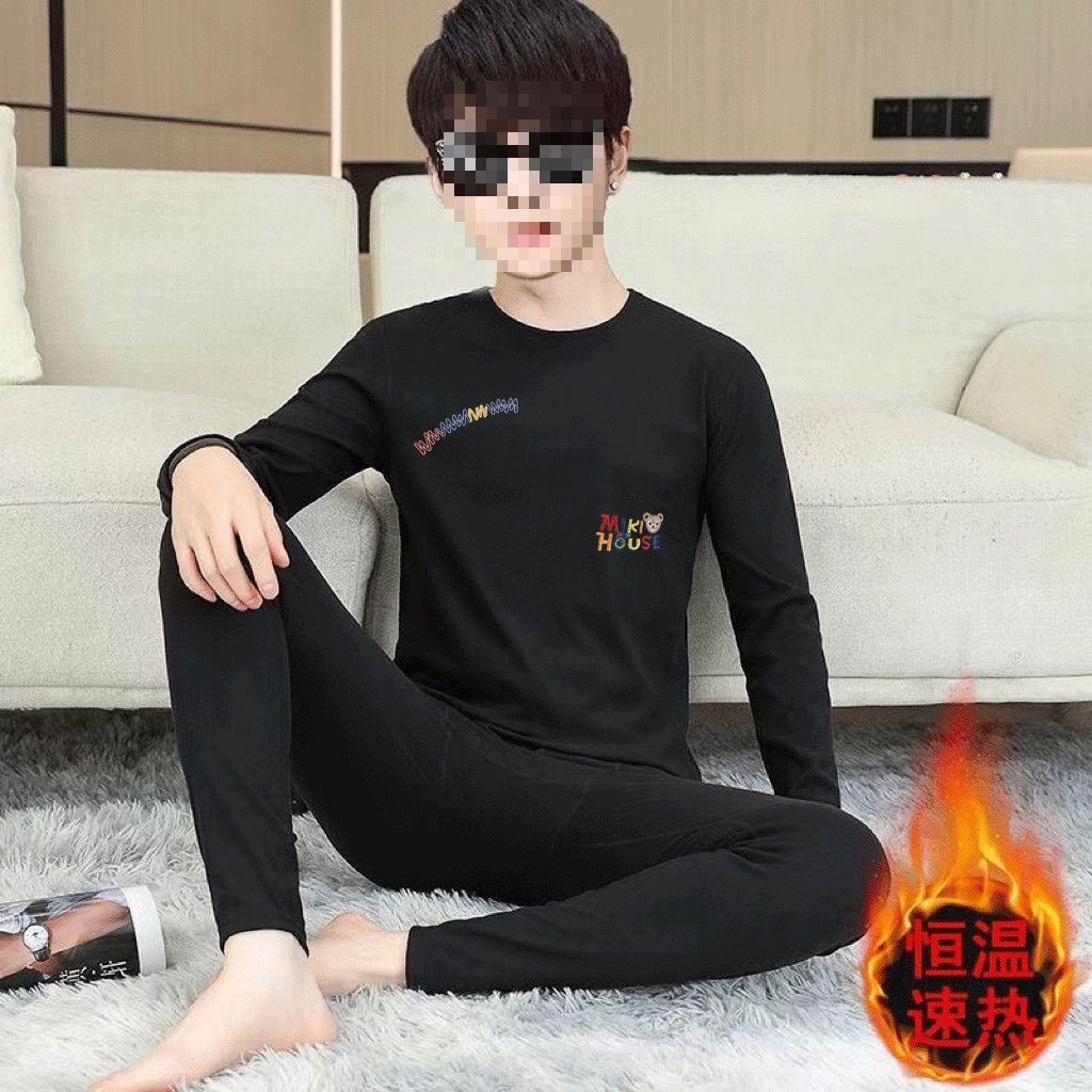 Thermal Underwear Set for Men, New Style, Suitable for Outdoor Wear, Fleece-Lined and Thickened, Autumn and Winter Student Loungewear