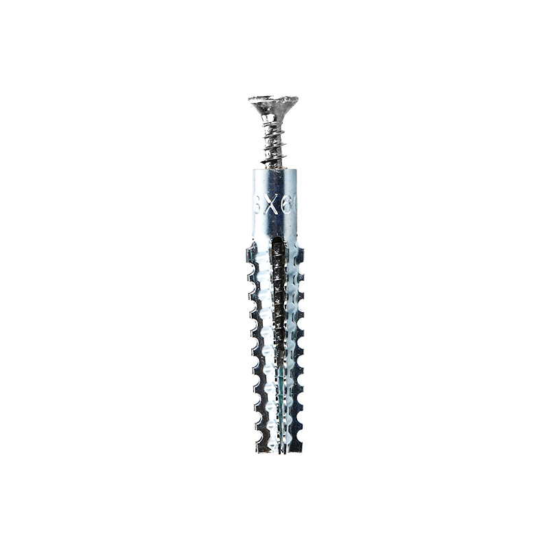 Tubo de expansión de acero inoxidable con dientes de sierra, tornillo autorroscante, pared de cemento, ladrillo hueco, tapón de expansión gecko, tubo de expansión de metal con espinas