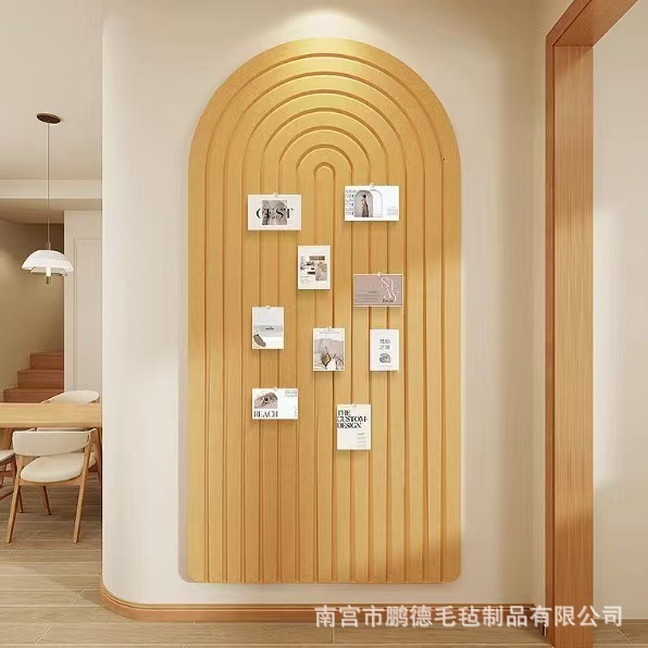 跨境代发拱形条纹毛毡墙贴墙面创意装饰留言板毛毡板照片墙|undefined