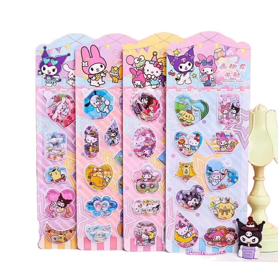 Agitar pegatinas de agua en relieve 3D pegatinas de inyección de agua pegatinas decorativas creativas DIY pegatinas estereoscópicas pegatinas de cuenta de mano pegatinas lotes