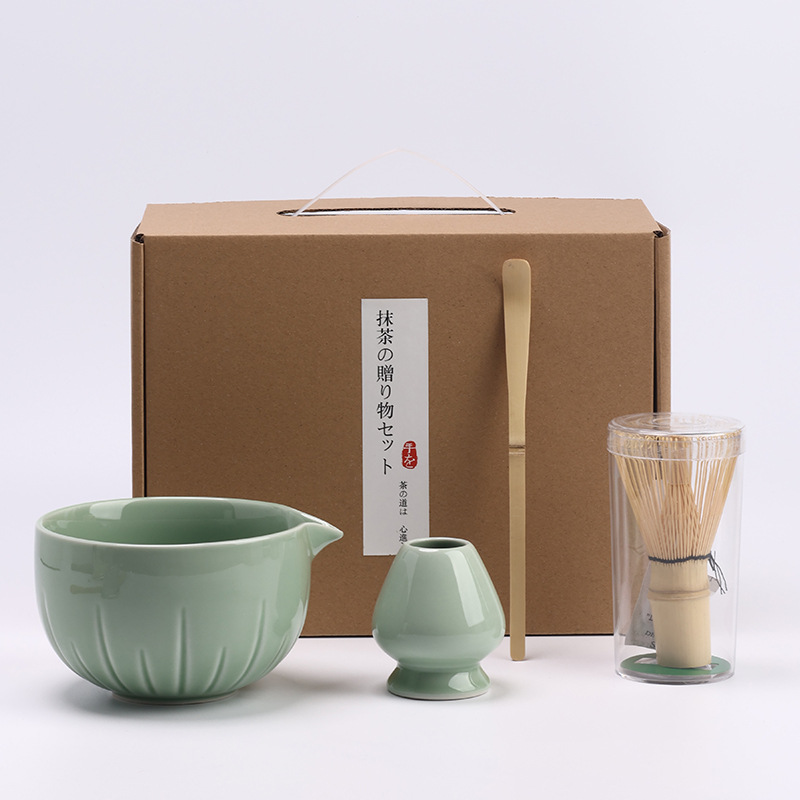 Juego de té matcha de siete piezas, juego de té Baibenli, juego de herramientas para hacer té matcha, creatividad japonesa