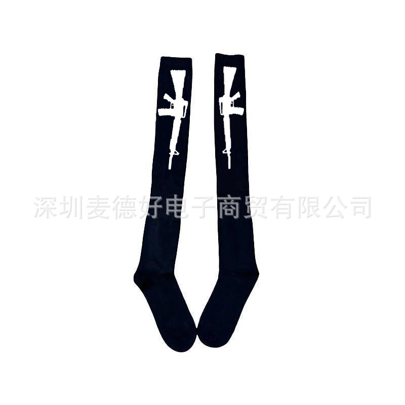 2025年新款男女同款中长筒运动休闲百搭袜AK印花潮流袜批发|undefined