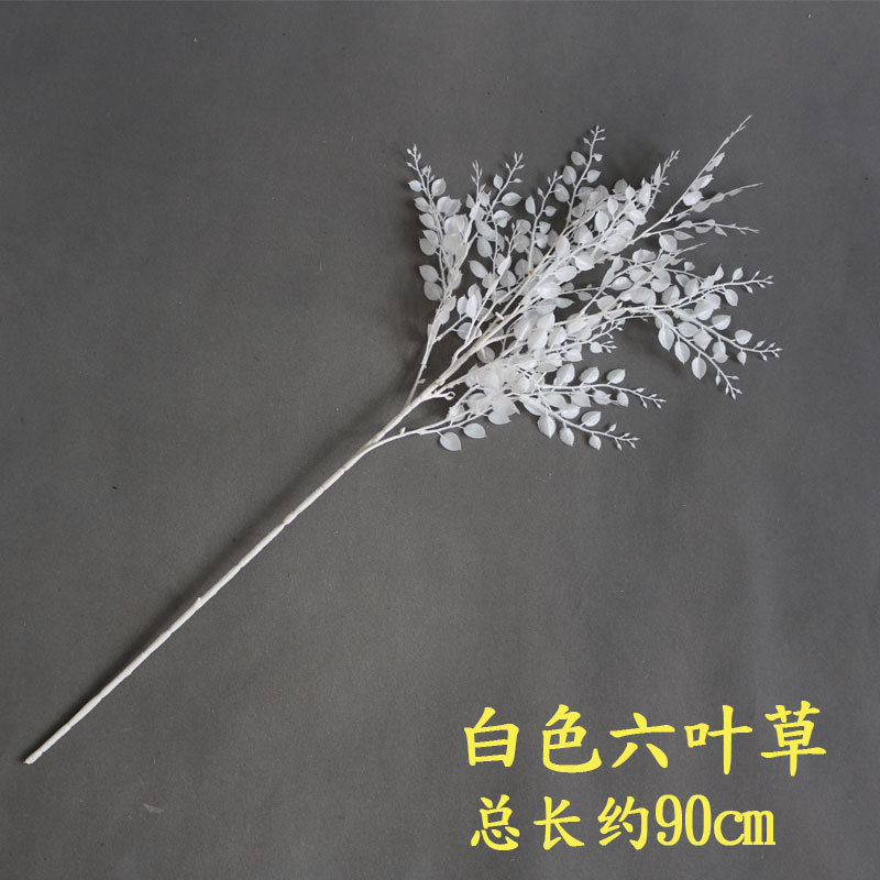 Material de flor de boda blanco brumoso artificial Misty Wedding Hall decoración camino plomo arreglo de flores techo flor artificial Flor de plástico