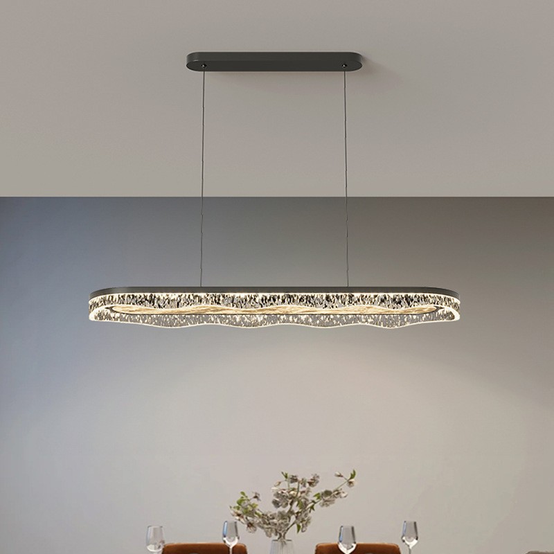 Lámpara de la sala de estar italiana minimalista y lujosa moderna comedor minimalista brillante protector de ojos de vestíbulo rectangular luz principal de espectro completo