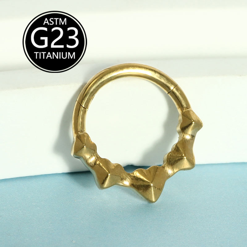 G23 Titanium Alloy Heart Nose Ring Earrings for Body Piercing - Fashion Niche Jewelry detail image 9