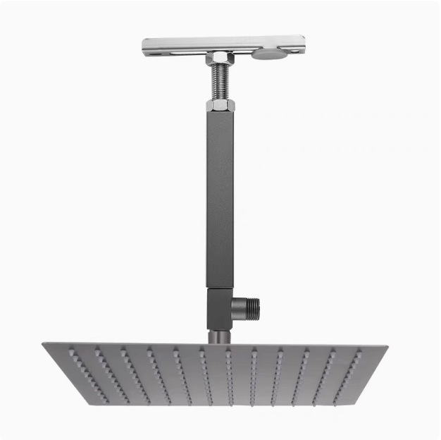 Adjustable Ceiling-Mounted Showerhead, Retractable Ceiling Rod, Ceiling Connection Pipe, Fixed Rod, Hanging Arm, Hidden In-Wall Rod