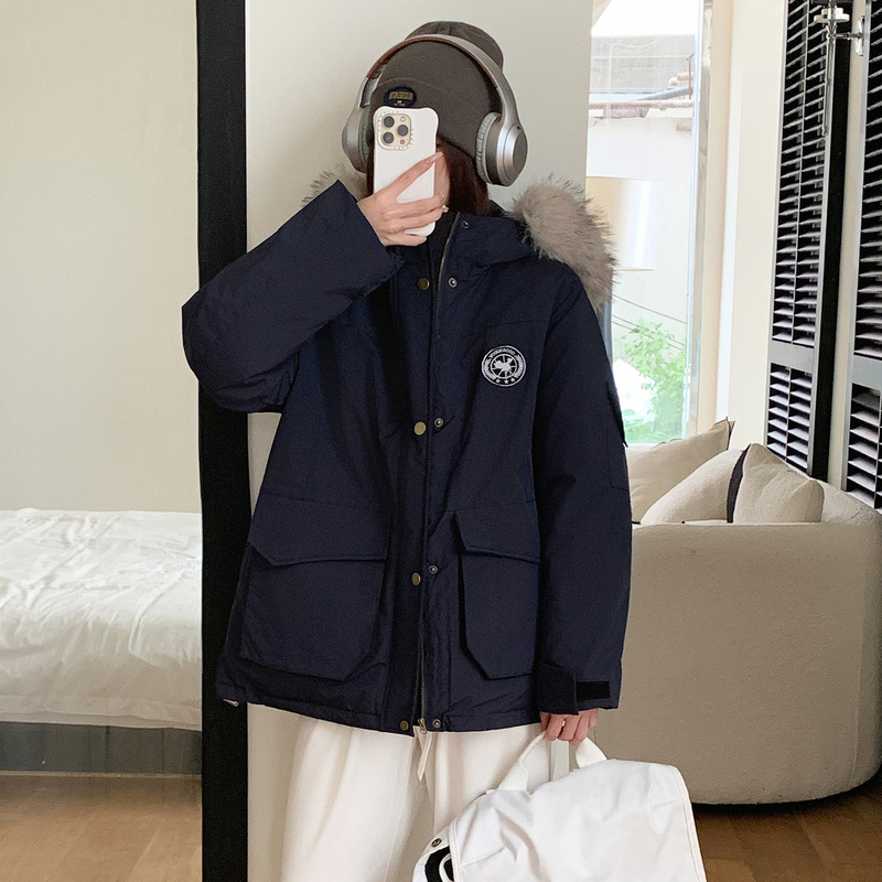 Thickened Warm Parka with Large Fur Collar for Women, 2026 Winter New Popular Style, Student Cotton-Padded Jacket, Trendy Coat