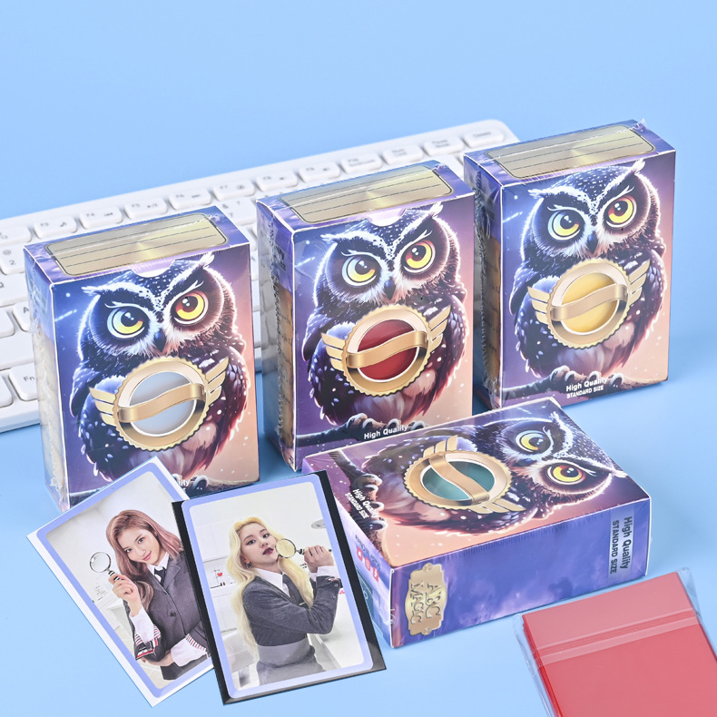 Caja de 100 tarjetas de juego de 66*91 mm, tarjetas Magic: The Gathering, tarjetas Pokémon, película protectora de tarjetas colorida y esmerilada de dos capas