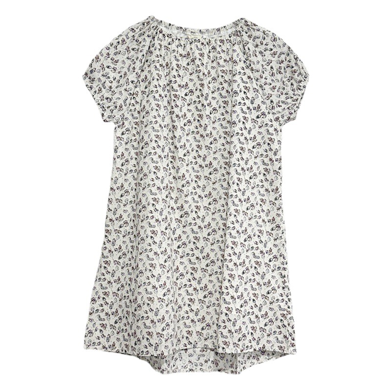 Vestido de verano para niñas 2024, nuevo, fresco, dulce y elegante vestido floral de manga corta para niñas