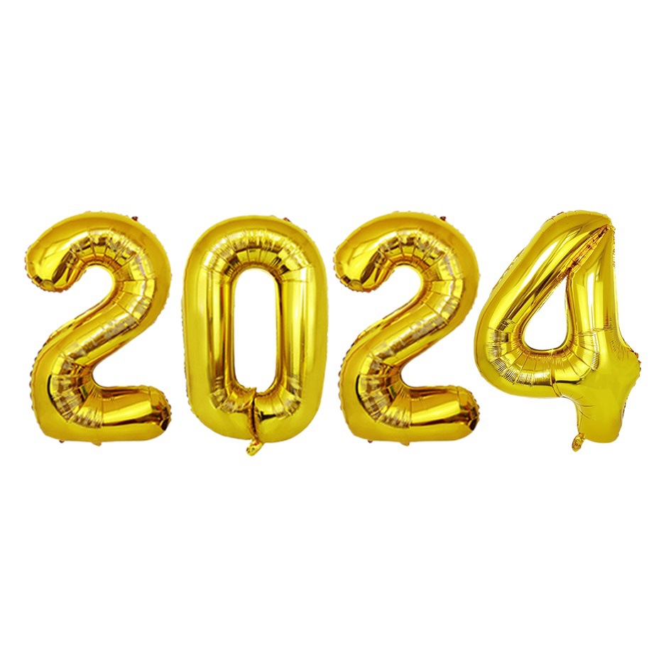 Globo de Año Nuevo Decoración Globo Venta al por mayor transfronteriza Fiesta de Año Nuevo Decoración Escena Película de aluminio Diseño de atmósfera de látex