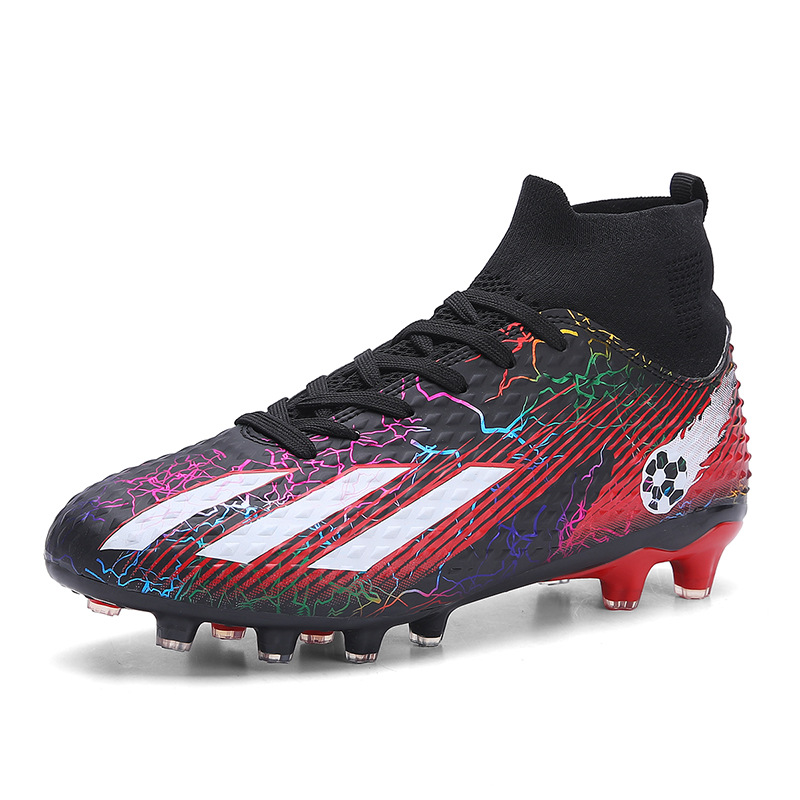 X20 long nails black and red