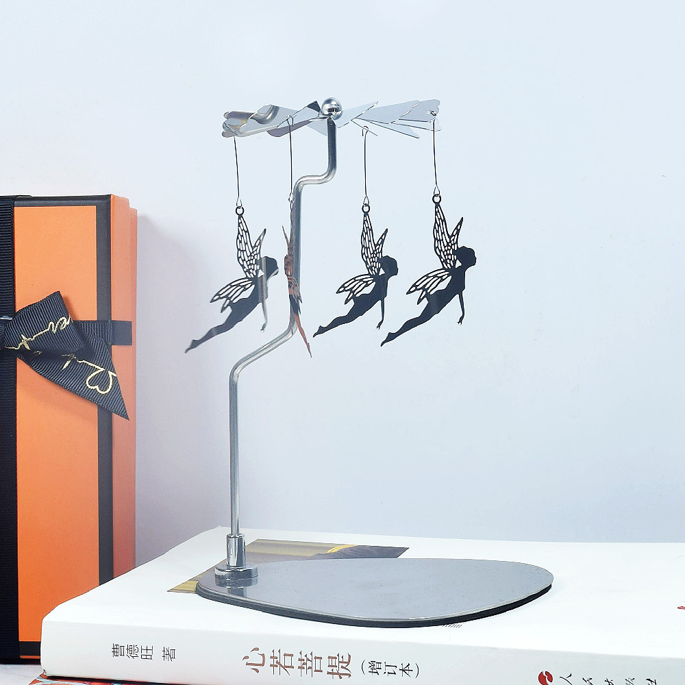 Amazon ins doles Acero inoxidable triángulo redondo bandeja giratoria candelabro aromaterapia vela linterna romántica