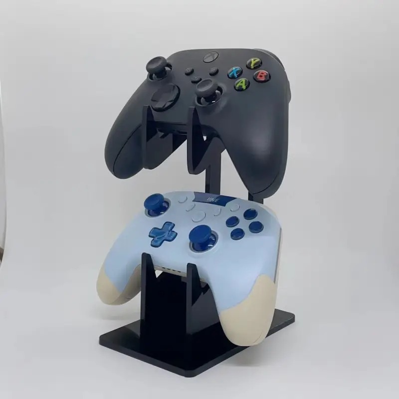 Transparente PS4 acrílico universal GamePad soporte de escritorio creativo de almacenamiento doble ASA soporte de exhibición