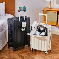 Luggage Chest Female 2024 New Model 360-Degree Swivel Wheel Pull-along Suitcase 20-inch Small Check-in Suitcase Travel Password Case Male Front Opening