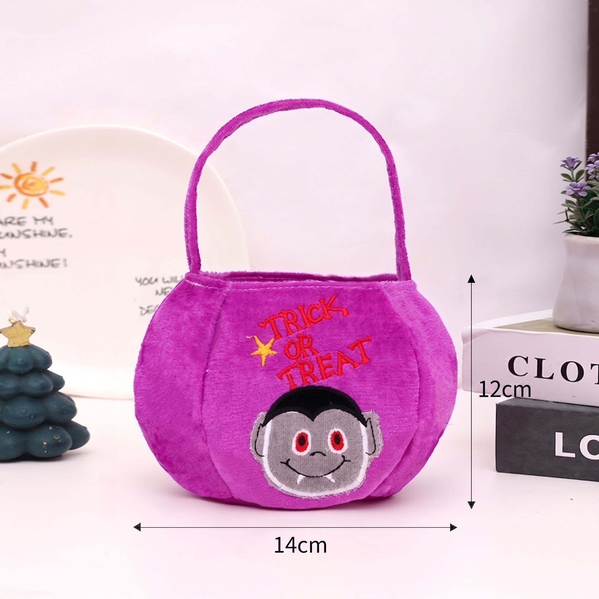 Bolsas de dulces de Halloween transfronterizas bolsas de terciopelo bolsas de regalo portátiles para niños atmósfera del festival de fantasmas accesorios al aire libre image 8