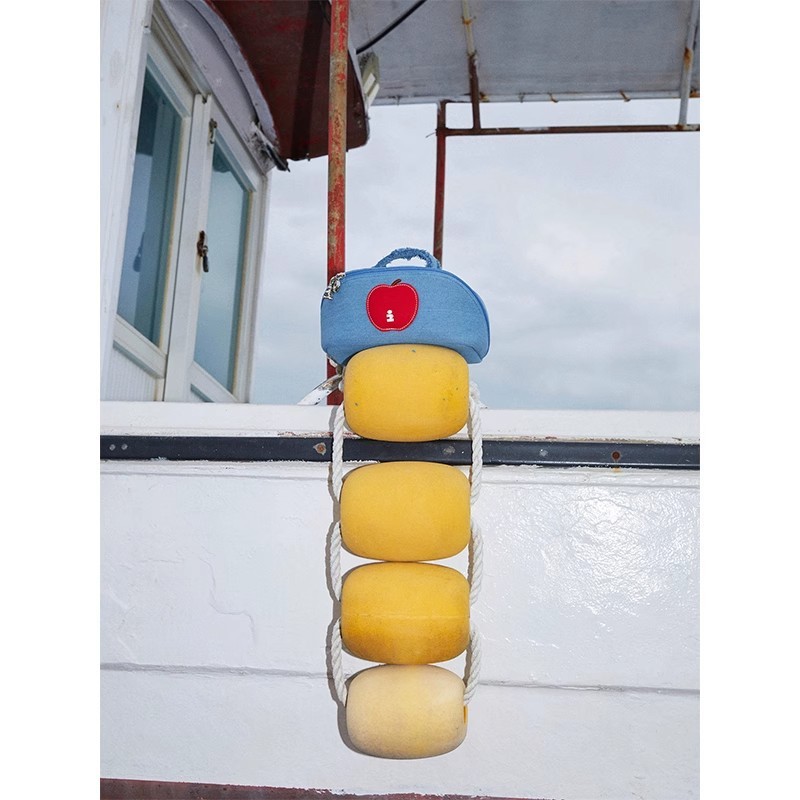 Tagi. 新品《i》想象苹果鼓鼓可爱防水便携收纳包牛仔旅行化妆包|undefined