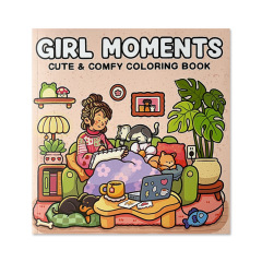 国境を越えた新商品ガールMOMENTSCUTE女の子はいつも本を塗っています。