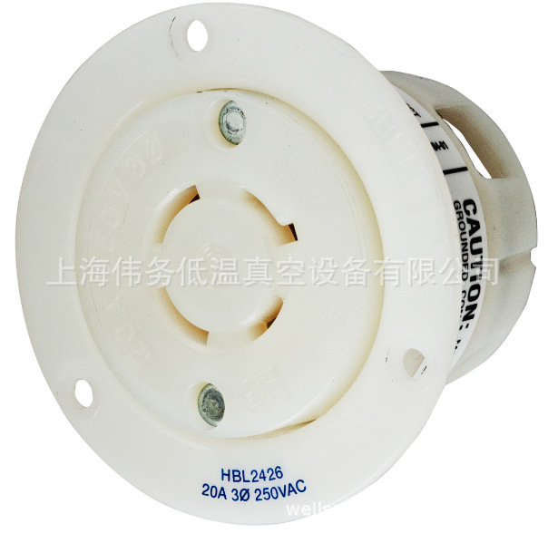 Hubbell Twist-Lock Industrial Receptacle 20A 250V HBL2426