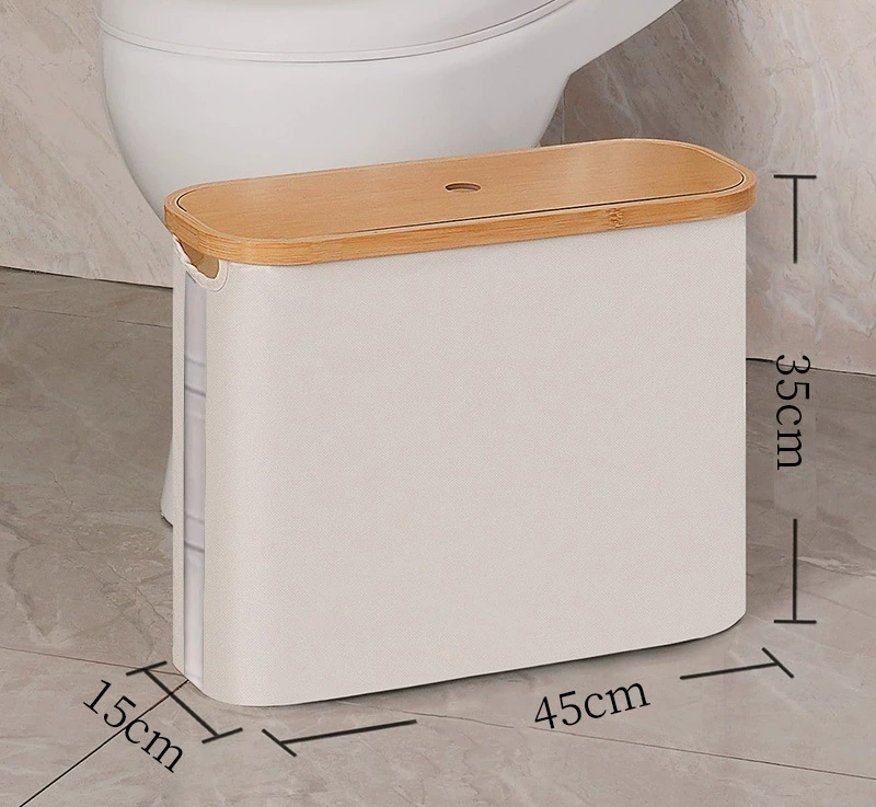 Нанджу бамбуковая крышка может быть видна в рулонной бумажной корзине для хранения туалета бумажные полотенца для хранения мусора