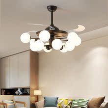 吊燈風扇客廳風扇大風力一體家用餐廳卧室隱形吊扇帶燈電風扇吊燈