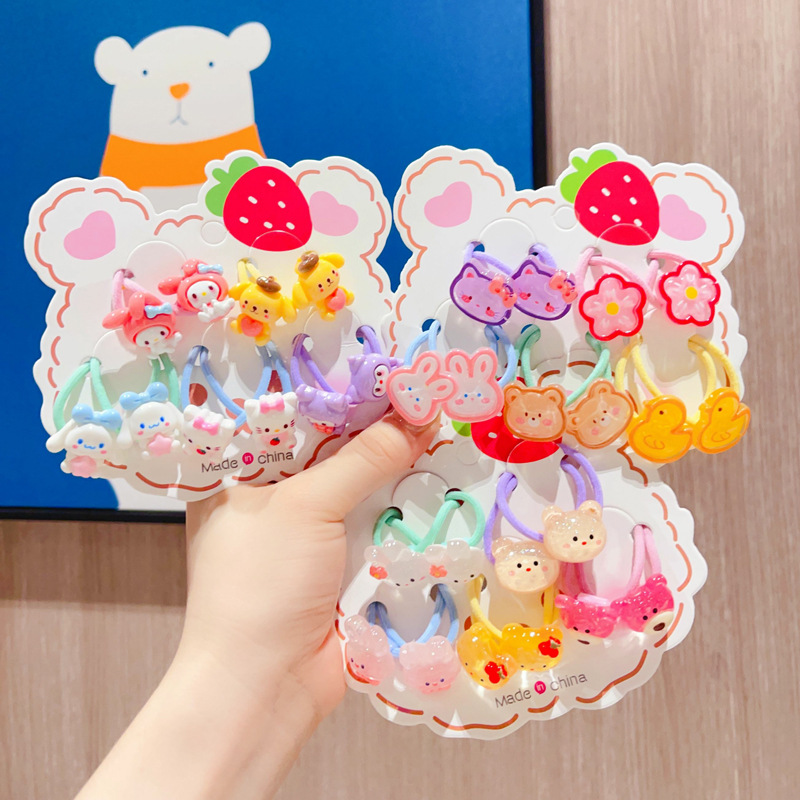 Sanrio cartoon children's rubber band hair accessories girl's little girl's hair clip tie hair rope hair band hair rope headdress