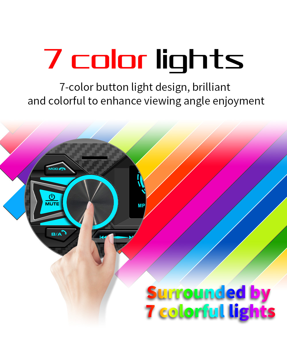 12V Single-Cylinder Short Mp3 Fm Radio Car Dual Bluetooth USB Player Mobile Phone Intelligent Positioning to Find the Car
