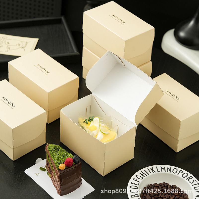 Cut Cake Packaging Box, Triangular French Dessert, Thousand-Layer Mousse, Basque Sliced Baked Pastry Takeaway Box Cut Cake Packaging Box, Triangular French Dessert, Thousand-Layer Mousse, Basque Sliced Baked Pastry Takeaway Box