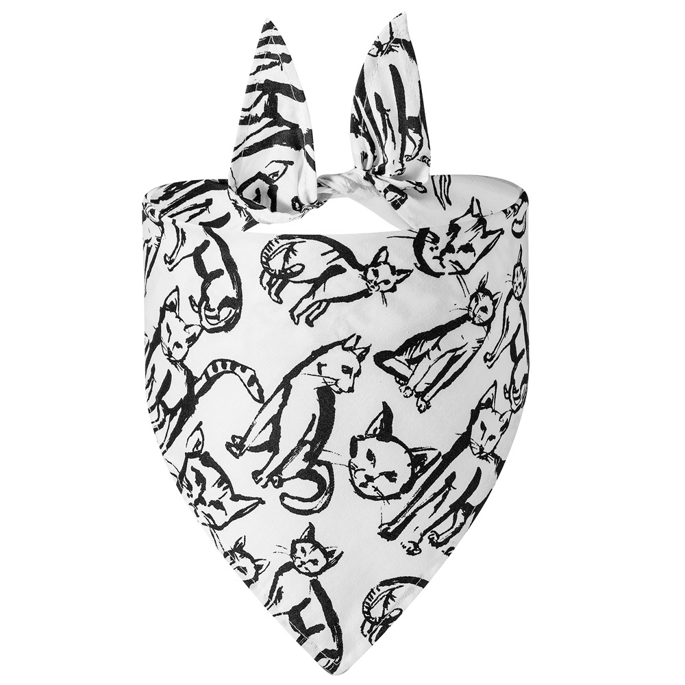 Fabricantes en stock transfronteriza nueva toalla para mascotas algodón seta fútbol patrón perro saliva toalla mascota bufanda