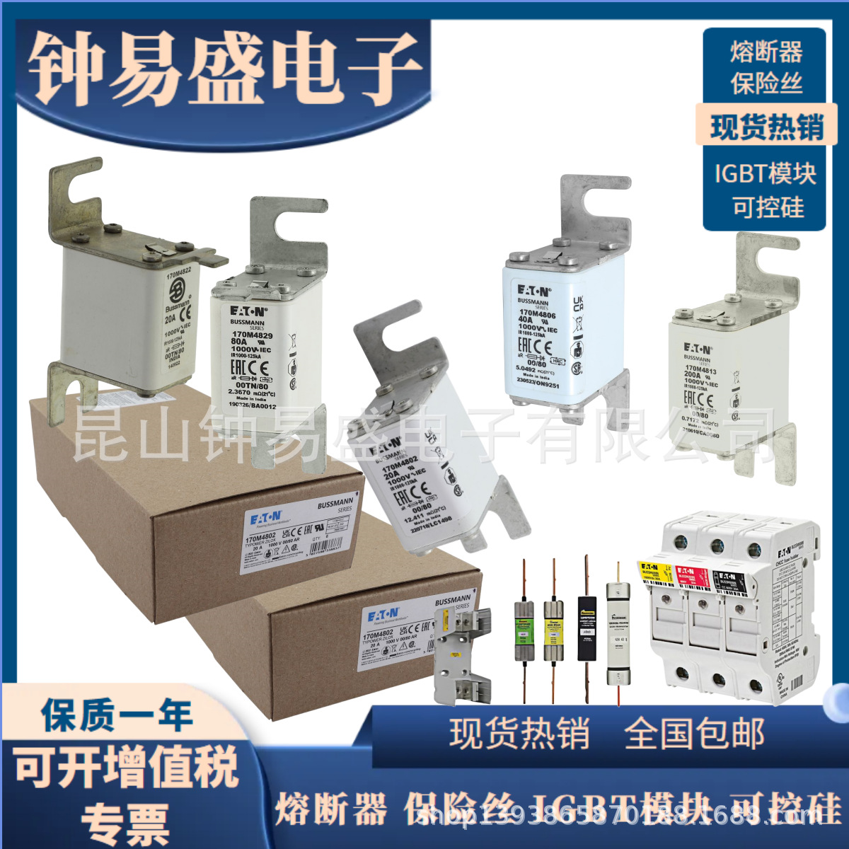 巴斯曼Bussmann熔断器1000V 35A    170M4805，170M4825