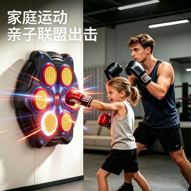 Smart Boxing Wall Target with Bluetooth Music for Children, Home Boxing Training, Rhythm Electronic Parent-Child Sports Equipment Smart Boxing Wall Target with Bluetooth Music for Children, Home Boxing Training, Rhythm Electronic Parent-Child Sports Equipment