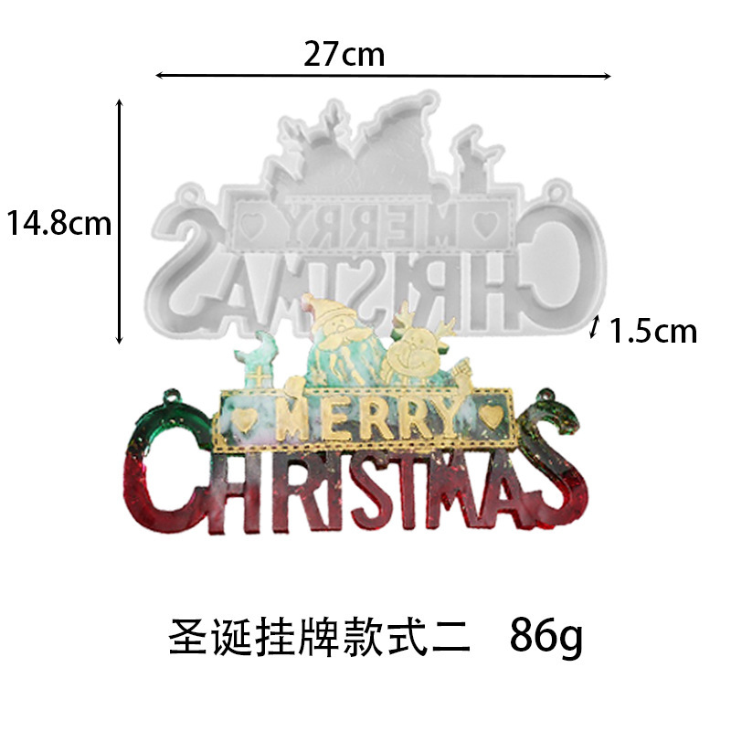 Navidad copo de nieve molde de silicona espejo Pulido-libre de resina copo de nieve llavero colgante epoxi molde