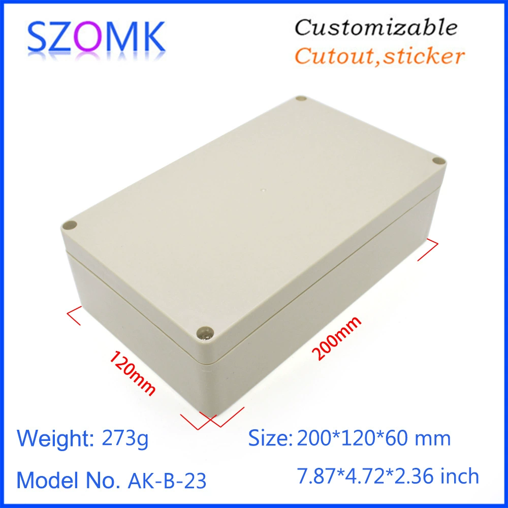 200*120*60 литой корпус распределительной коробки питания IP65 пластиковый водонепроницаемый корпус AK-B-23
