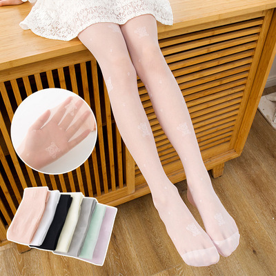 2021春夏新款儿童防脱丝小熊连裤袜女童丝袜熊爪舞蹈袜宝宝防蚊袜