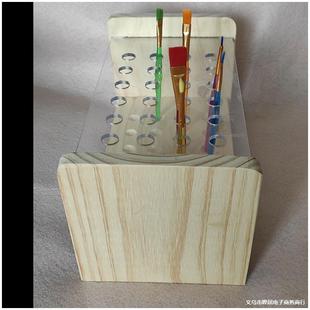 Manufacturer Mahogany Pen Holder Brush Holder Plug-In Solid Wood Pen Holder Large Painting Pen Holder