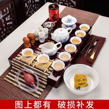 4小型家用茶具套装紫砂功夫茶整套带烧水小套带茶盘客厅茶艺茶