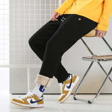 冬季羊羔绒裤子男士纯棉宽松直筒运动裤加绒加厚加肥加大码裤子