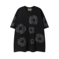T-Shirt Black Print Black