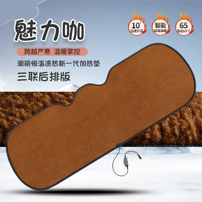 Free Three-Piece Set Teddy Velvet: Multi-function pad - charming-coffee-long-cushion-in-the-back-row