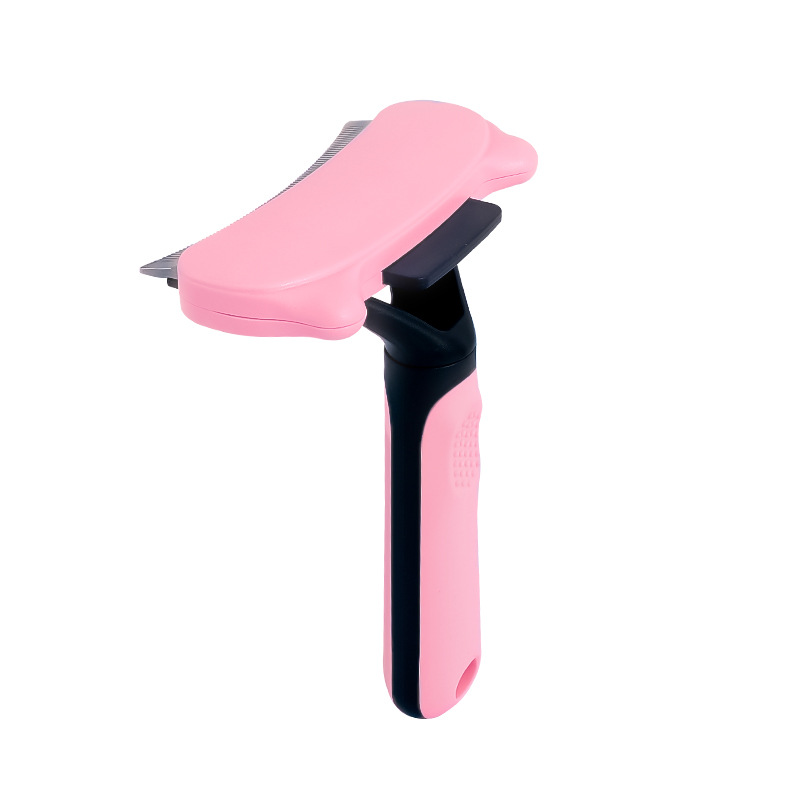 Mascota auto-limpieza peine perro cepillo de depilación gato pelo limpieza peine removedor de pelo suministros para mascotas al por mayor