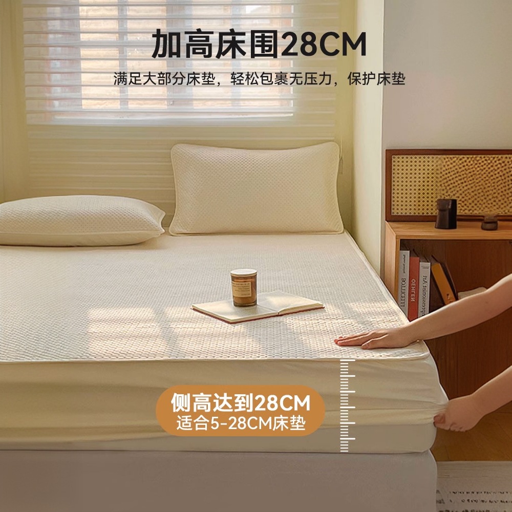 2025 nuevo estilo de clase A soya acolchado con sábana de algodón colchón individual funda protectora Simmons sábana de seda de hielo de verano 3